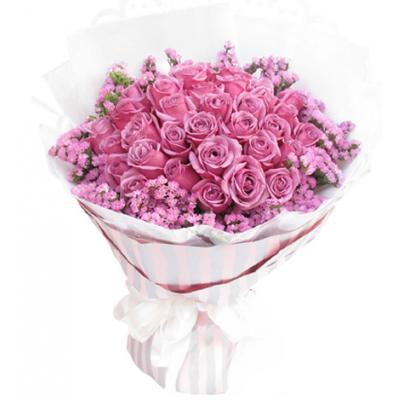 紫色恋曲----33枝紫玫瑰