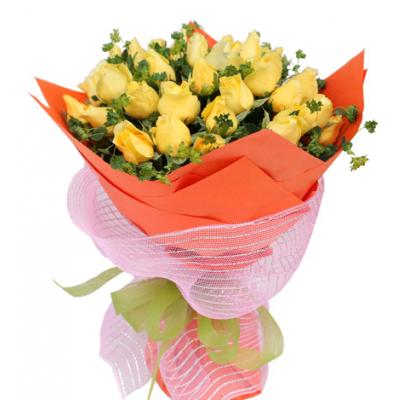 懂你----33枝黄玫瑰