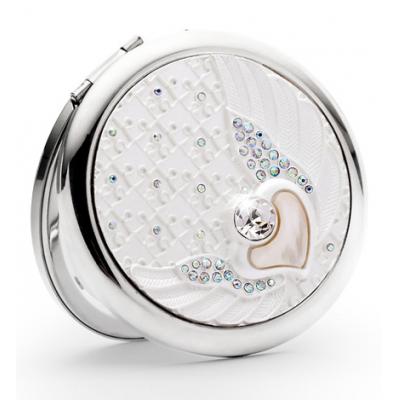 天使之恋----高档精品化妆镜,天然深海母贝，彩白色的奥地利水钻